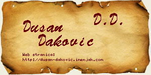 Dušan Daković vizit kartica